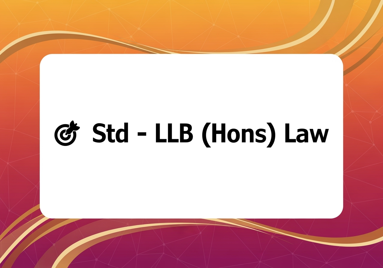 🎯 Std - LLB (Hons) Law
