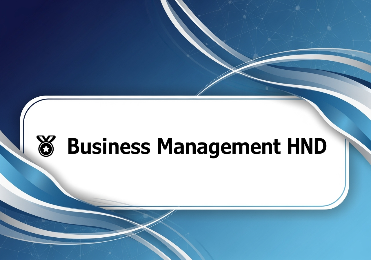 🏅 Business Management HND