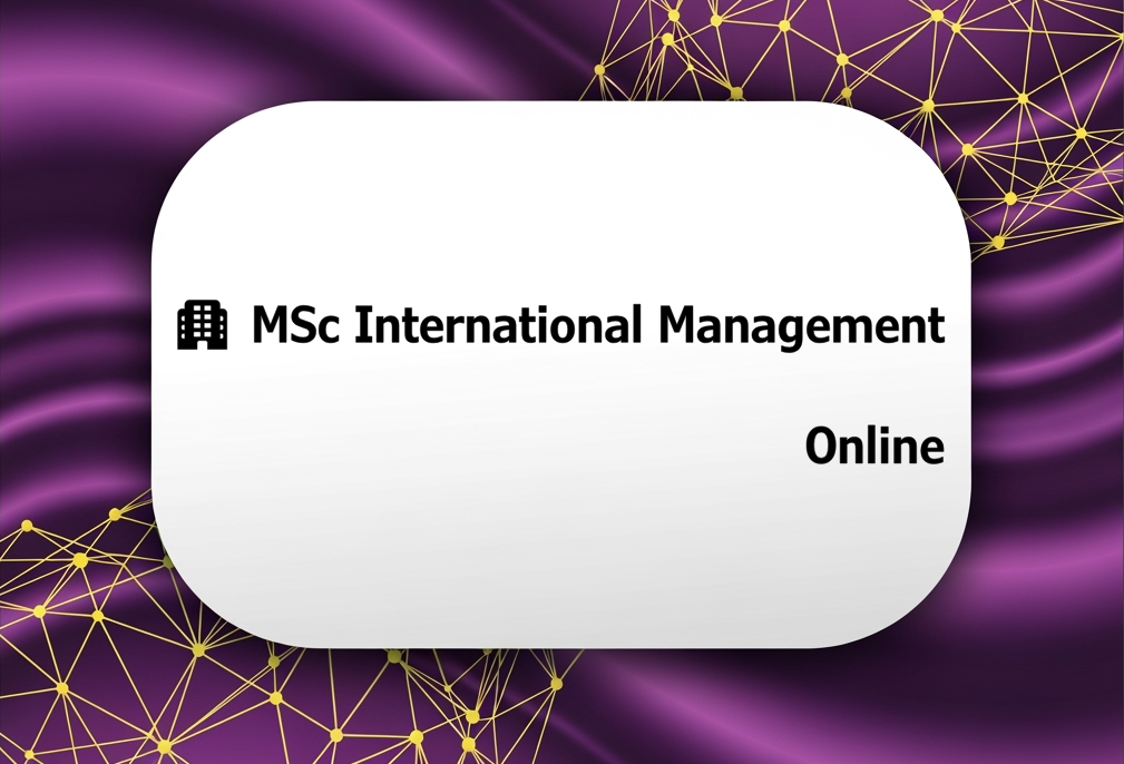 🏢 MSc International Management - Online