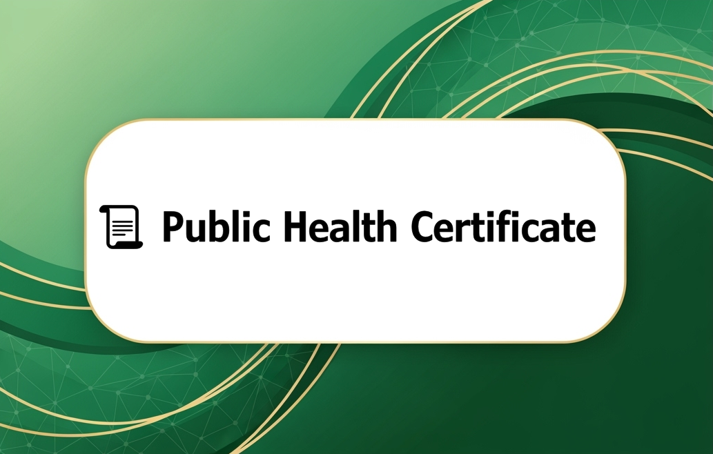 📜 Public Health Certificate